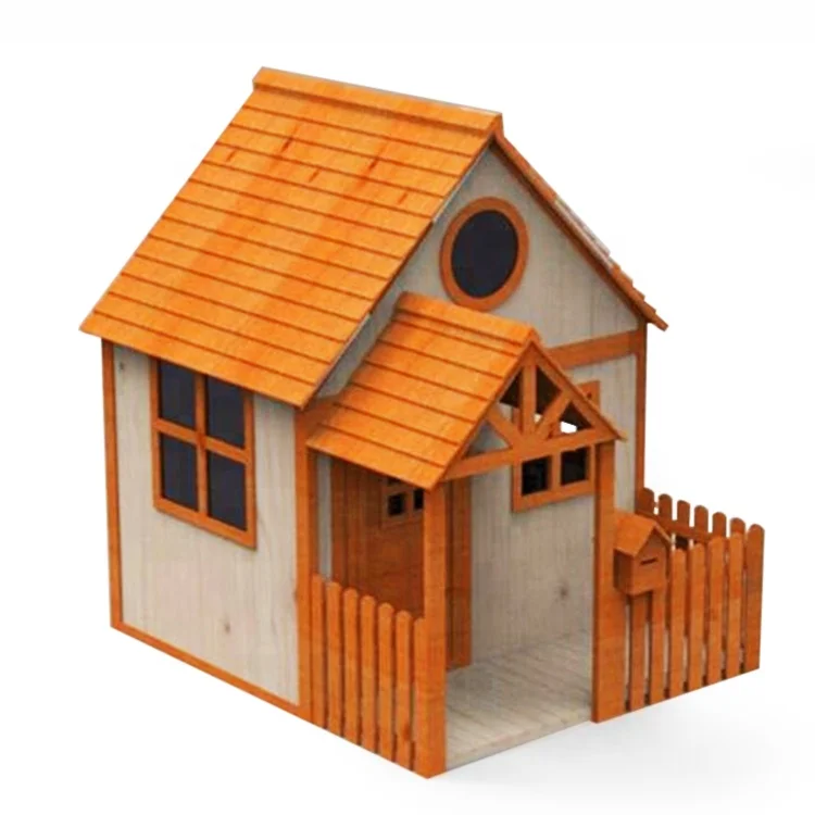 Outdoor backyard children wooden cubby house playhouse