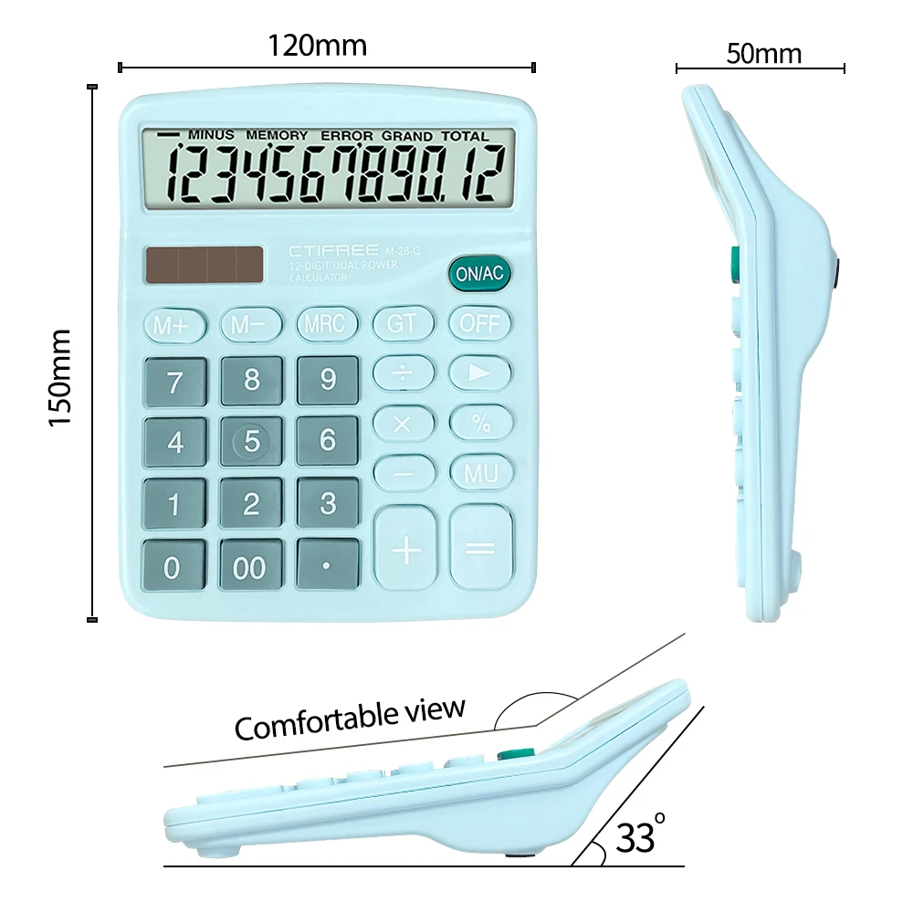 Standard Functional Calculators Wholesale Price Desktop Calculator with Tax 12 Digits Calculator for financial accounting