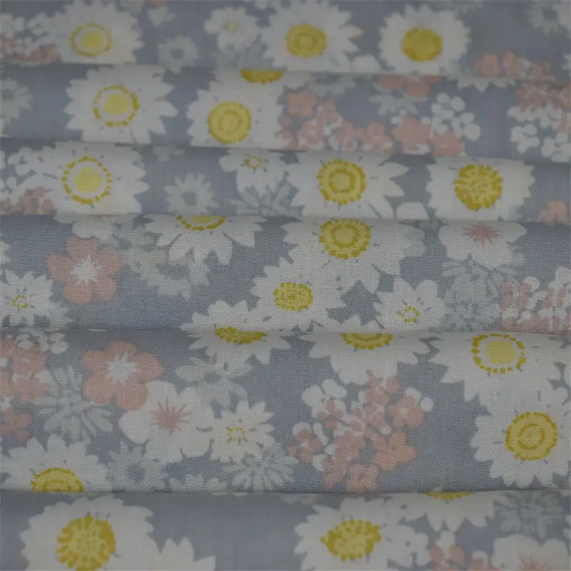 chinese custom digital printing eco-friendly textile 100% organic cotton beautiful  wholesale London lawn floral lawn  fabric