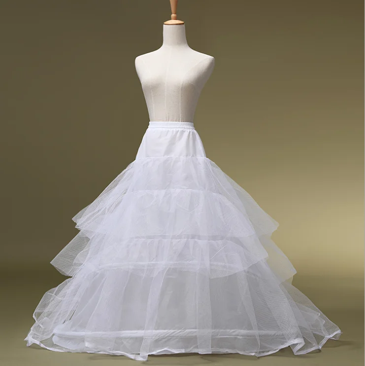 
Petticoat with train ballgown crinoline petticoat bridal long slip with train petticoat with hoop 