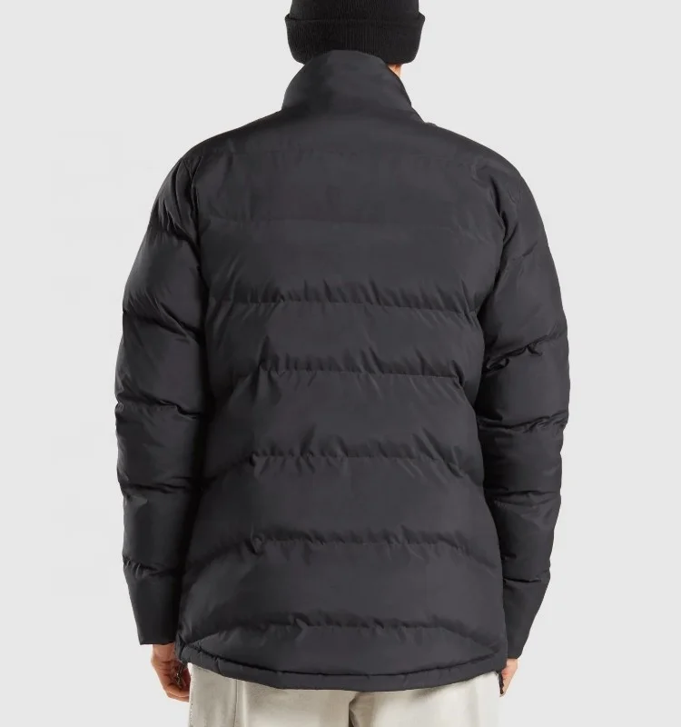 Mens duck down jacket light weight feather winter men clothing black custom print down coat puffer jacket no hood