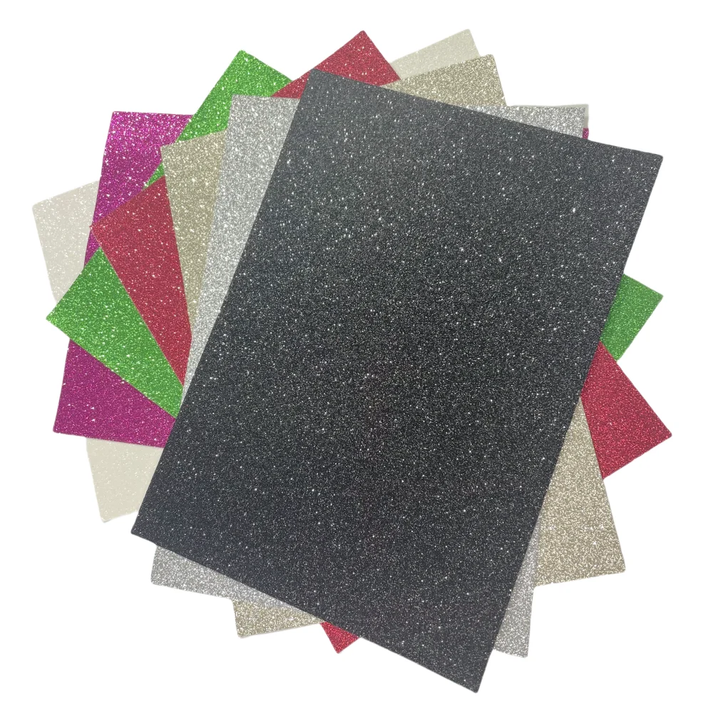 250g A4 Size Black DIY Glitter  Paper, Wedding Invitation Glitter Craft Paper