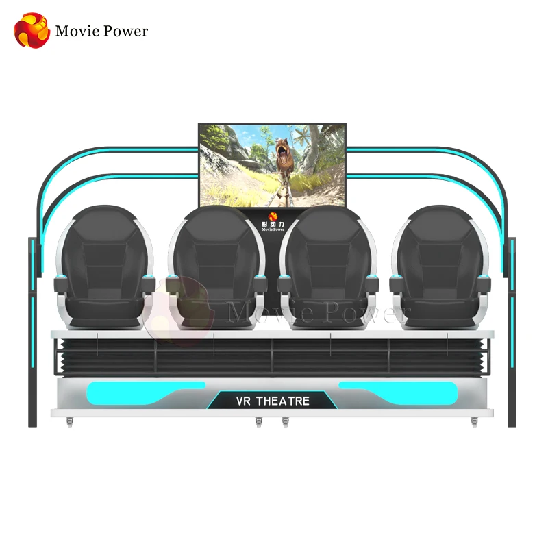 Кино Power - VR семейство 9D кино 4 сиденья американские горки Виртуальная реальность 9dvr стул езды на движении