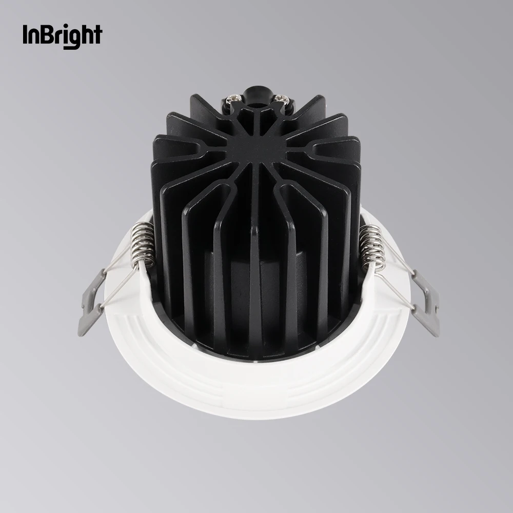 Anti Glare Recessed LED Spot Light Round Ceiling Spotlight 10W 15W 25W CCT Dimmable Downlight