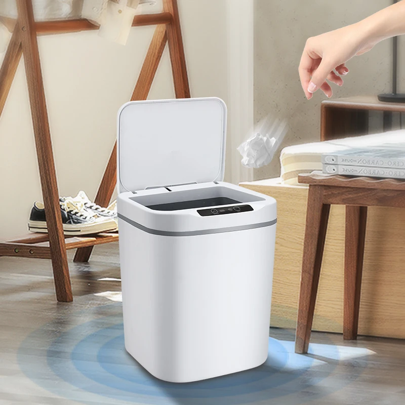 15L indoor  Smart sensor Trash Can with Odor Control System Set of 2 automatic trash can for Kitchen Bedroom Living Room Office
