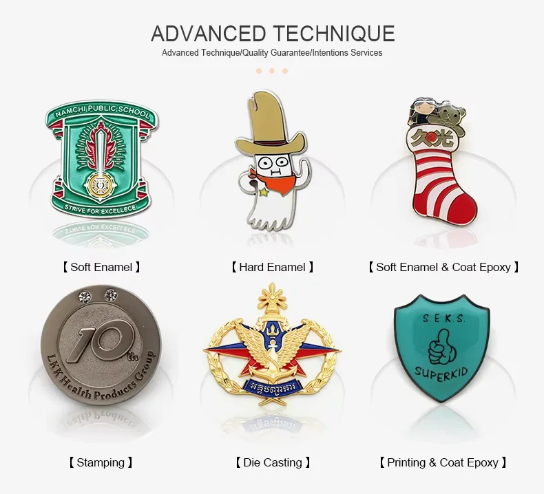 Lapel Pin Metal Badge For Company School Uniform Custom Metal Staff Magnetic Pin Wing Sword Badges Manufacturer