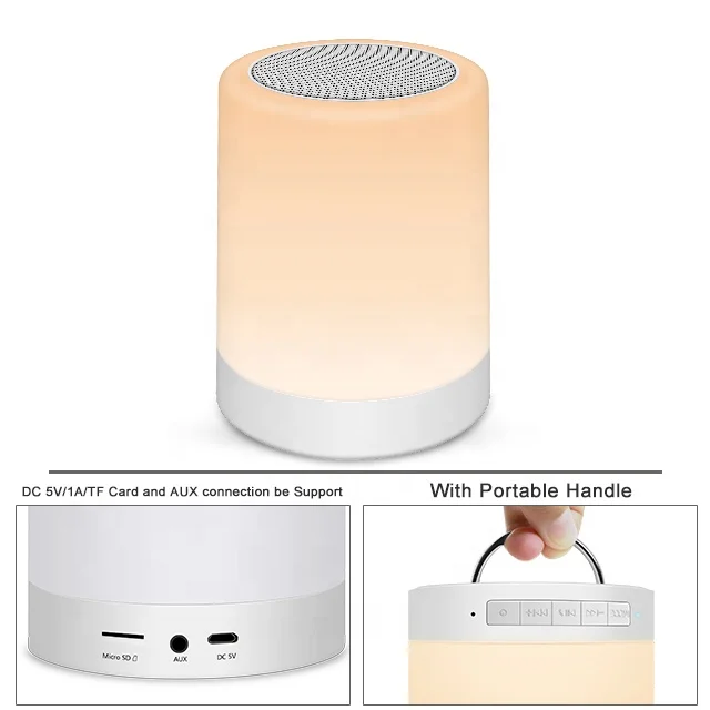 Hot Selling Touch Sensor Led Table Lamp Bedside Lamp With Magic Bluetooths Speaker