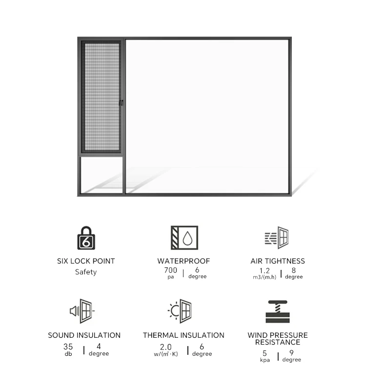 Custom Made Aluminum Thermal Break Casement Windows Double Tempered Glass LOW-E Soundproof Heat Insulation Windows And Doors