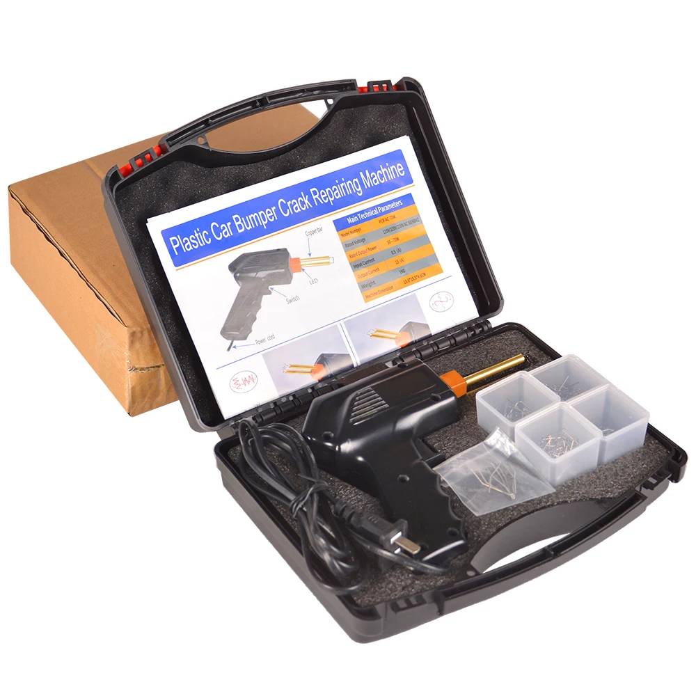 70W Welding Gun Hot Stapler Plastic Welding Machine Bumper Repair Kit 110V/230V
