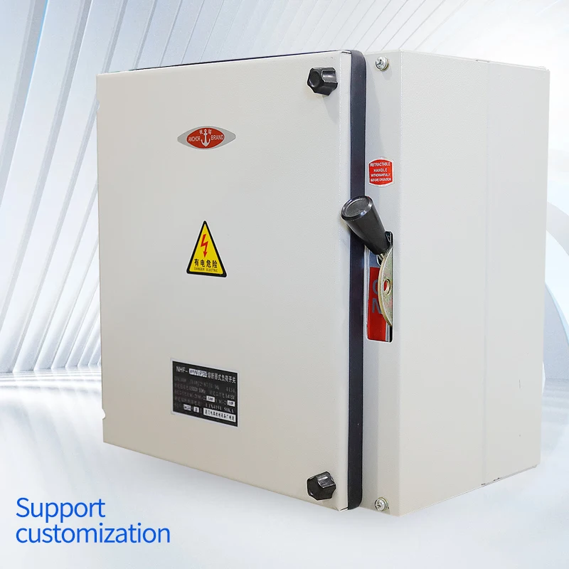 160/250/400/630A Rain proof Closed type Iron Case Fuse Load Switch for Industrial Commercial Power