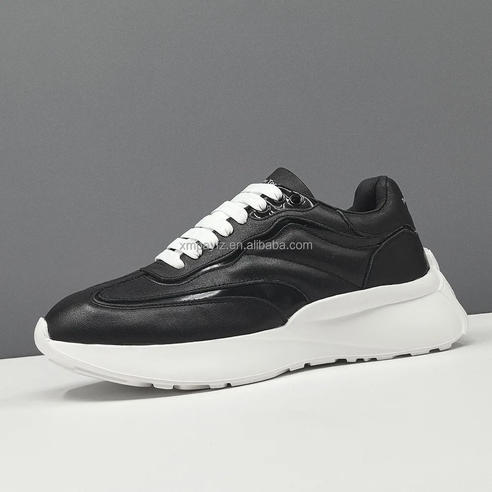 Custom MC Qu Original quality trainer for men designer brand High version cowhide Sports running shoes