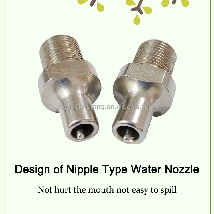 ZB LMR-31 Rodent Water Drinking Nipples Stainless Steel Drinker Nipples Rabbit Nipple Drinkers for Rabbit