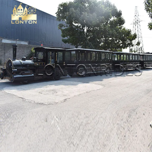 New promotion high quality electric train trackless train 84 adults electric amusement train for sale