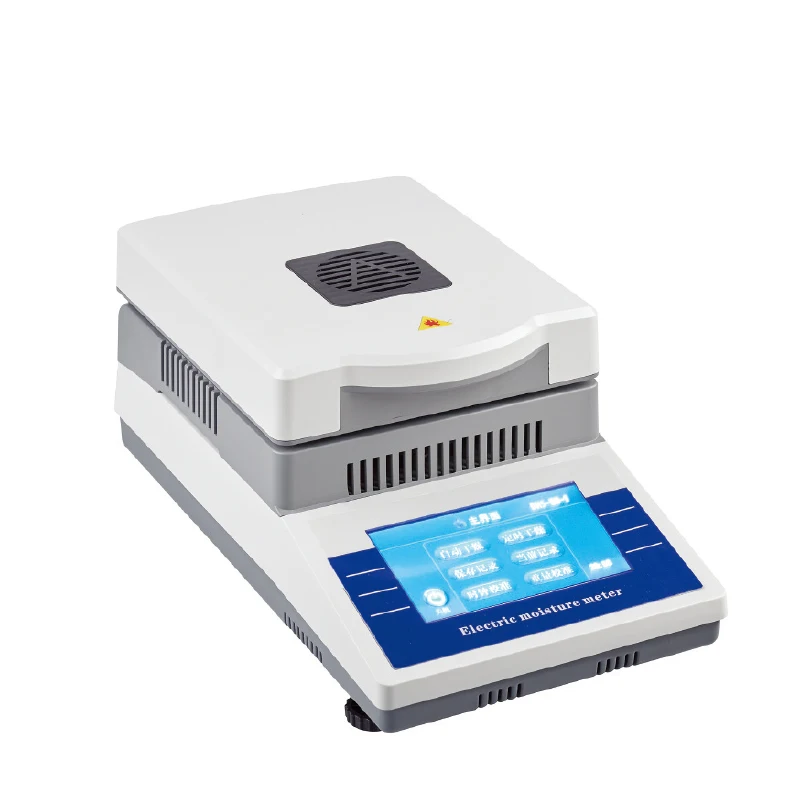 110g/1mg Moisture Analyzer Tester Halogen Moisture Meter with Digital Touch Screen for Bean Valley/Powder/herb/Tea/Meat