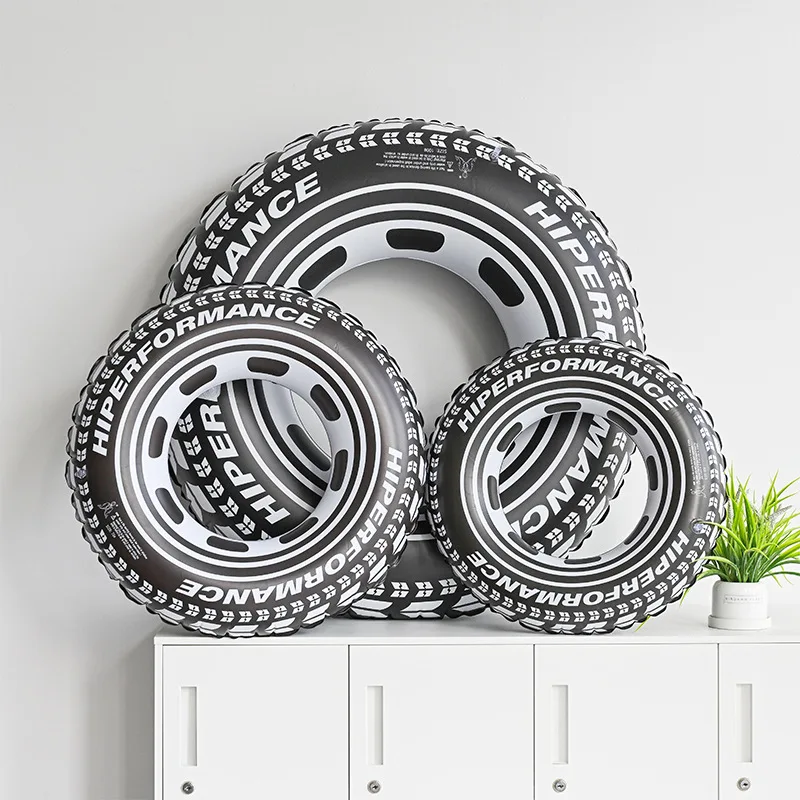 Allogogo New Thickened Inflatable Tire Swim Rings For Adult And Child Float Rings Buoys Outdoor Swimming Aids For Kids