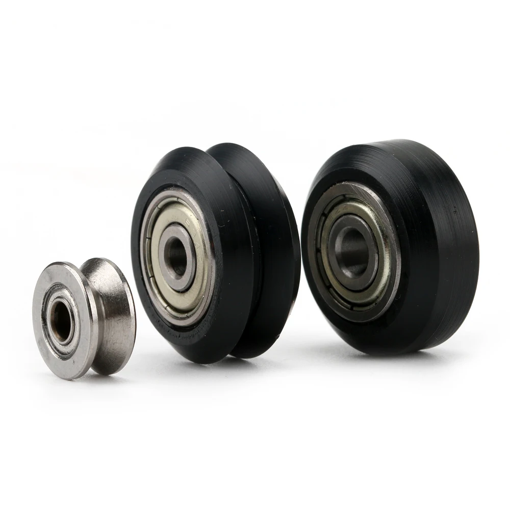 POM bore solid V Wheel 625-2RS 625ZZ Bearing BW25 Wrapped plastic wheel for V-Slot Aluminum Profile