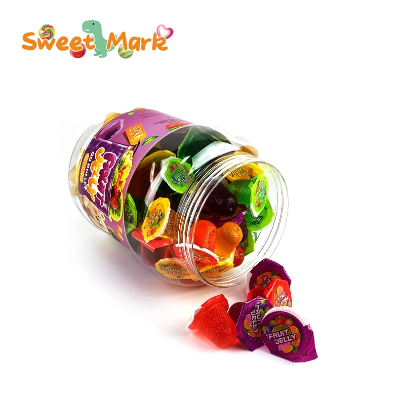 Sweet Fruity Flavor Jelly Halal Assorted Jelly Jar Pudding