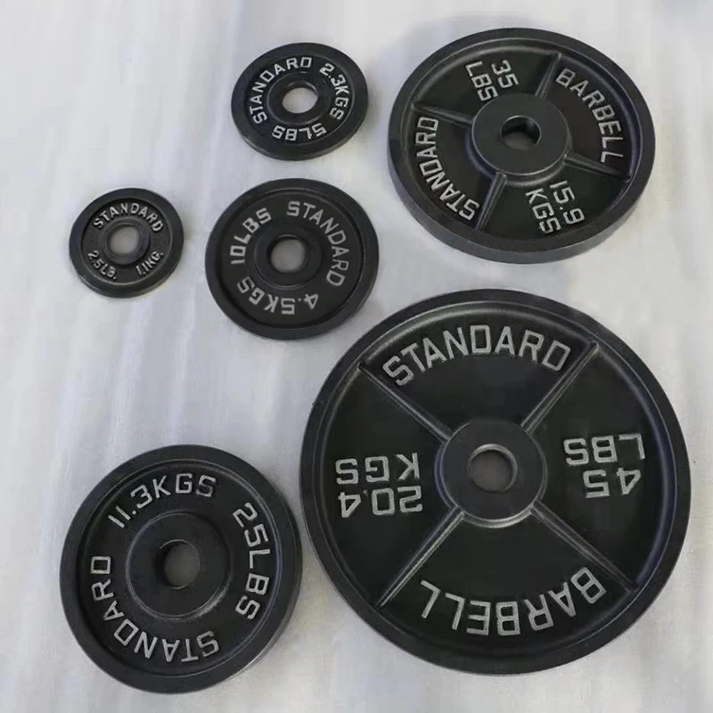 1.25kg  25kg Weight Plates Cast Iron Training Standard Disc Rubber Free Weight Products