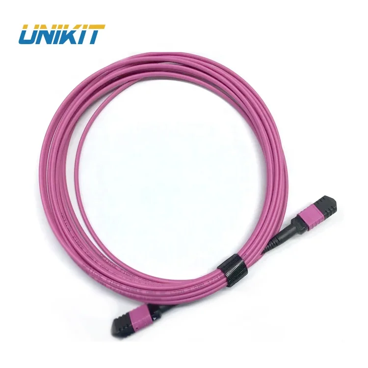 Best Price Low Insertion Loss 1 Meter 12 Cores OM4 MPO Fiber Optic Patch Cord For Data Center MTP MPO Optical Cable Patch Cord