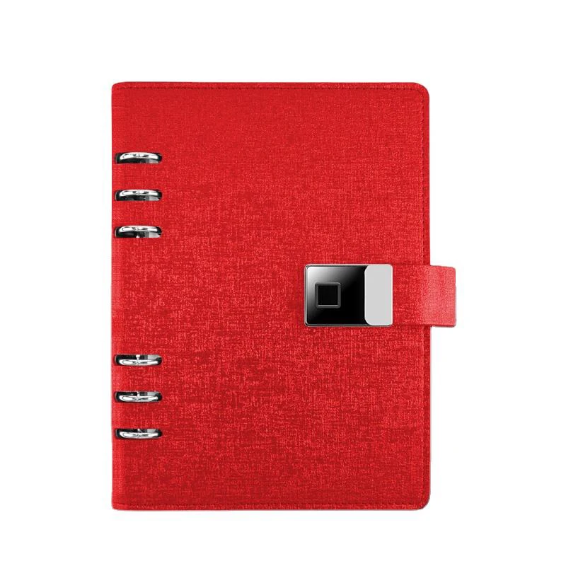 New items novel style writing diary smart finger lock personalized journal planner note book with loose leaf ring binder