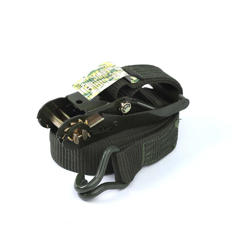 50mm 2inch Double J hook ratchet strap tie down pla cargo lashing belt strap