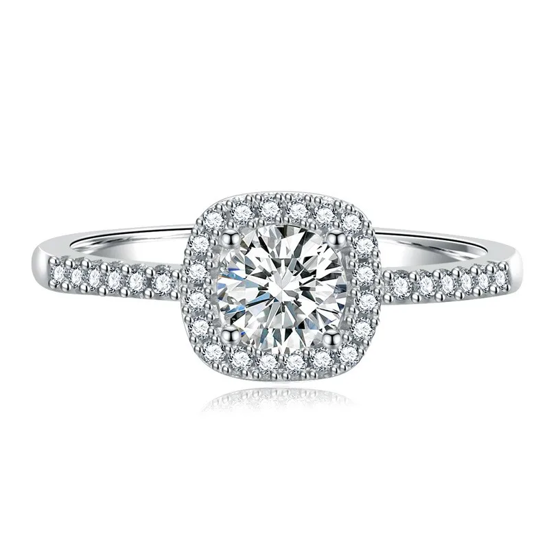 Fine Jewelry Couple engagement gift S925 sterling silver 2 carat VVs1 Moissanite diamond wedding Engagement ring
