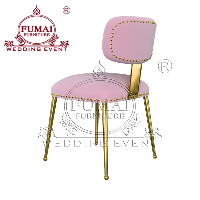 Fumai Furniture Original Design Pink Velvet Wedding Hotel Chair