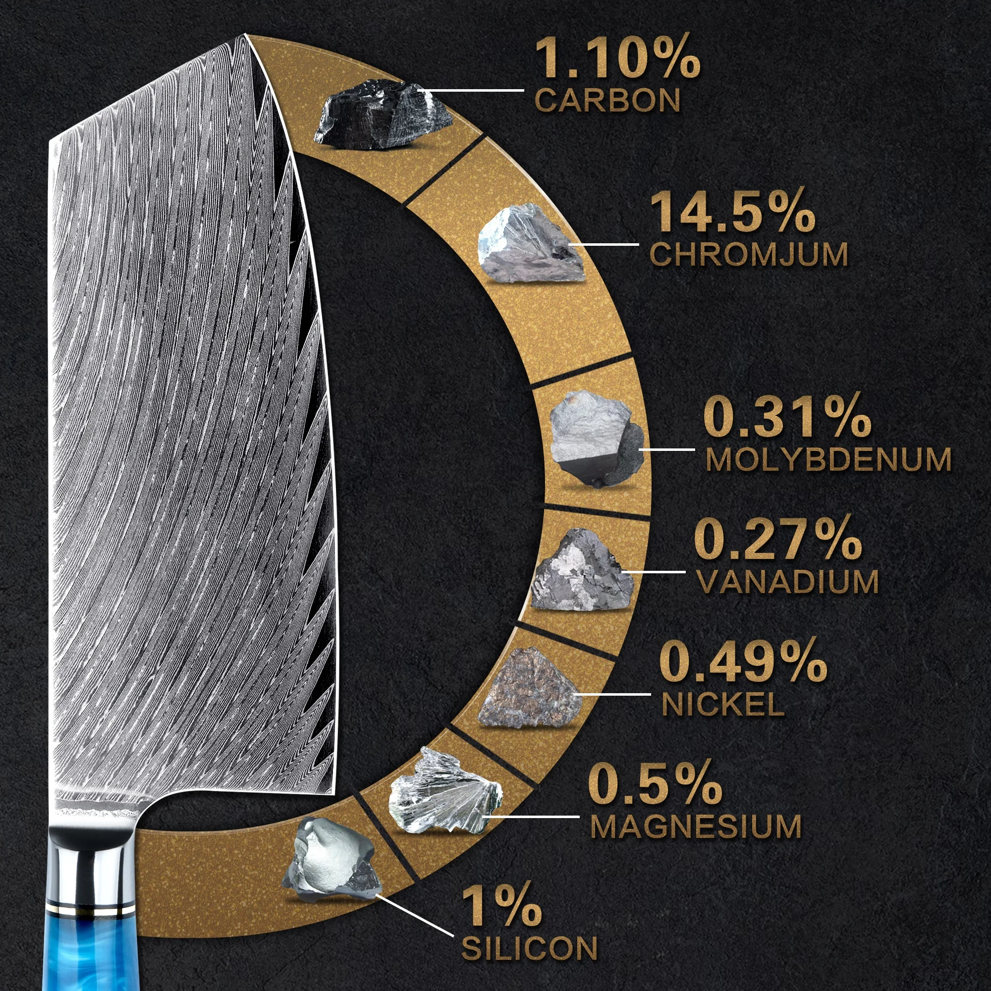 USA top selling 7 inch 67 layers vg10 damascus steel chinese cleaver knife japanese chef knives with wholesale price