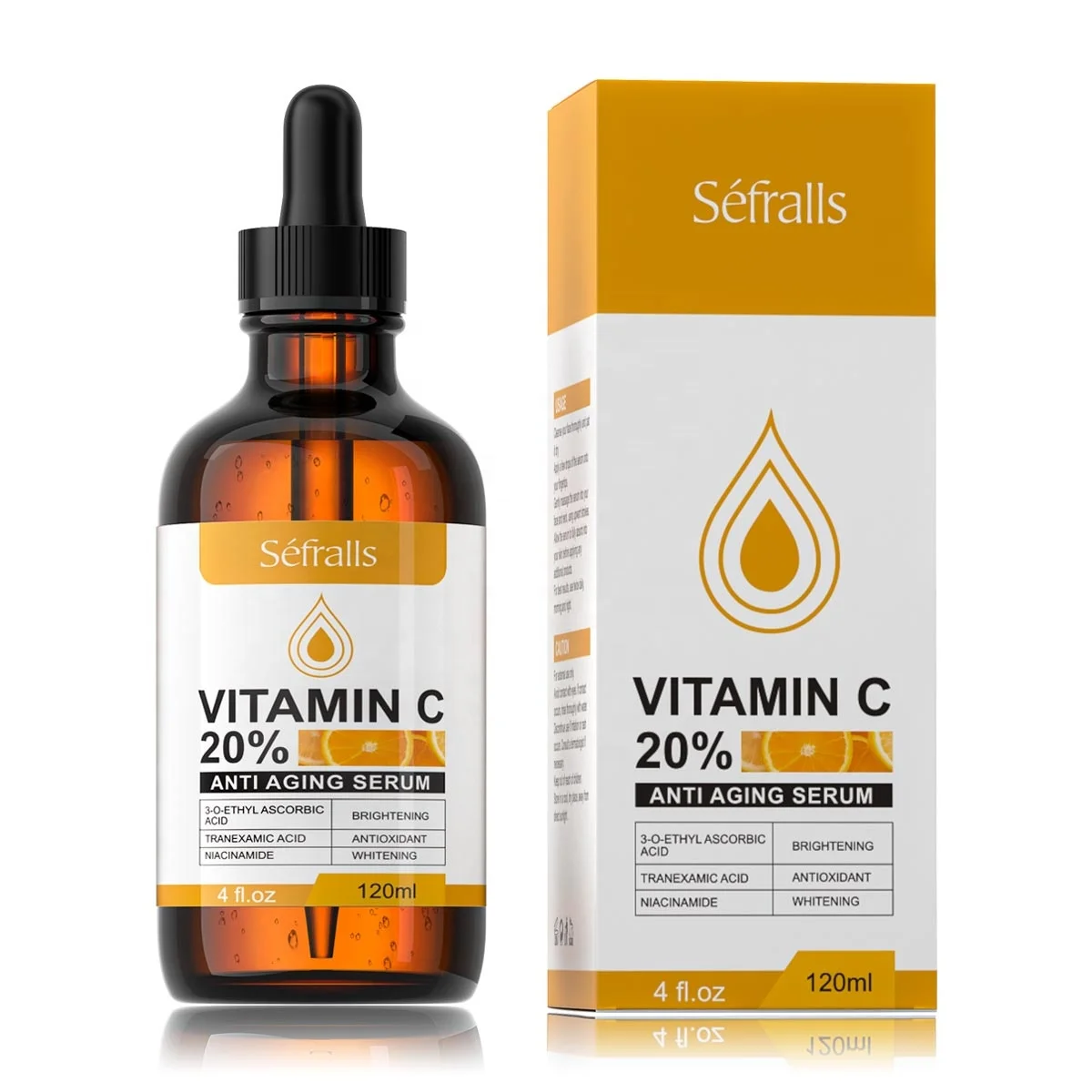 Оптовая продажа, Коллаген против старения, гиалуроновая кислота, Премиум, 20% витамин С, 120 мл, сыворотка для лица