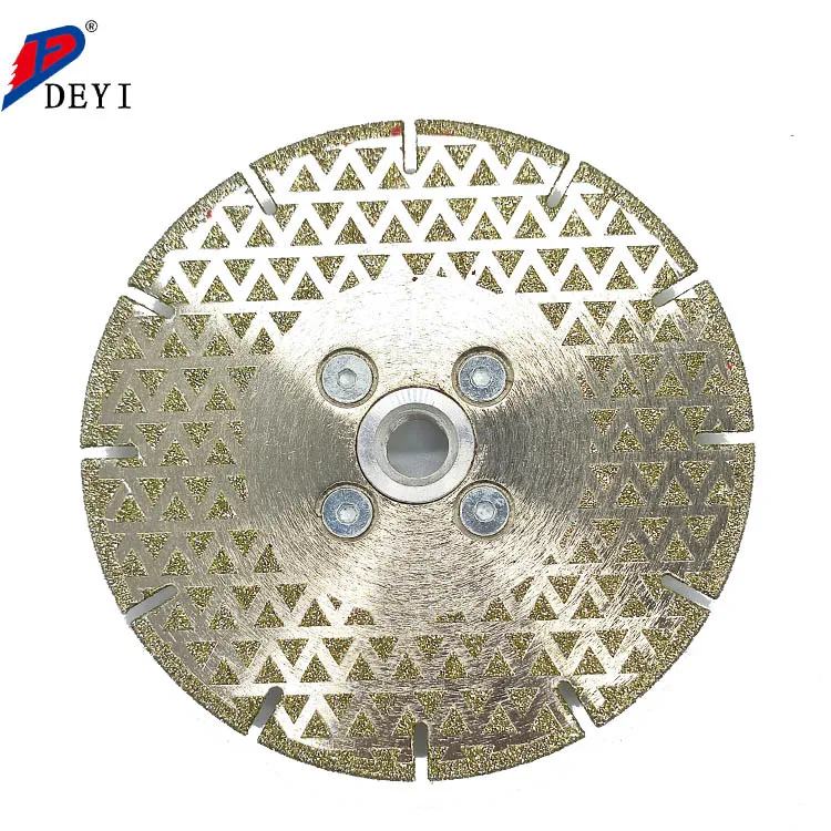 125MM DEYI  manufacture Star Dotted Electroplated Diamond Saw Blade with M14 for marble Granite stone cut grind