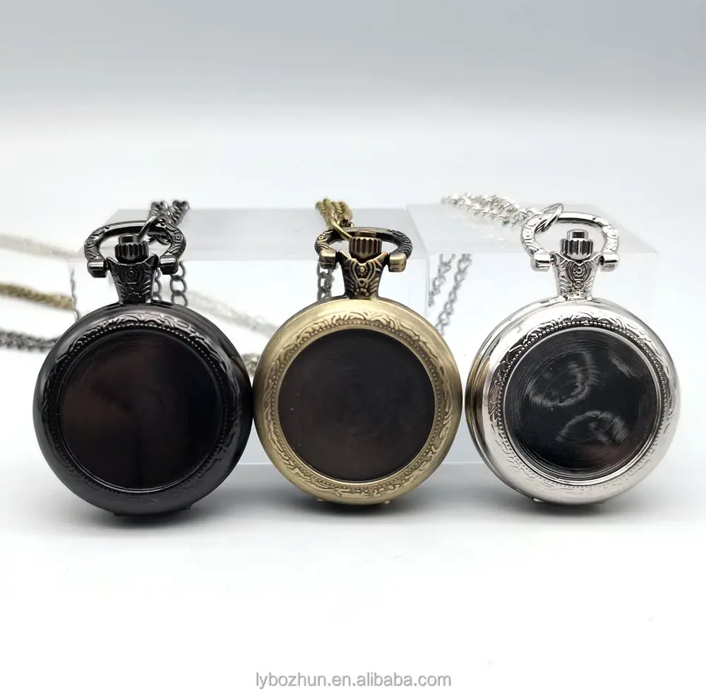 Necklace Gyroscopic Rotation Watch Men Women Retro Dame Paris Cathedral Pocket Watches