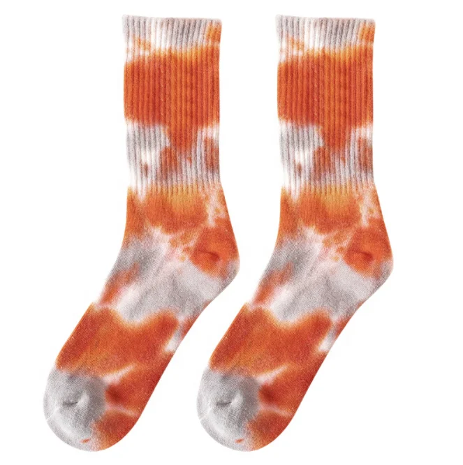 wholesale high quality crew casual slouch sock cotton sock/slouchy socks/slouchy unisex tie dye socks with