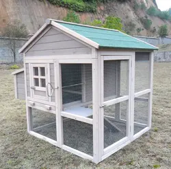 Custom sale independent egg box rainproof luxury wooden large outdoor chicken coop