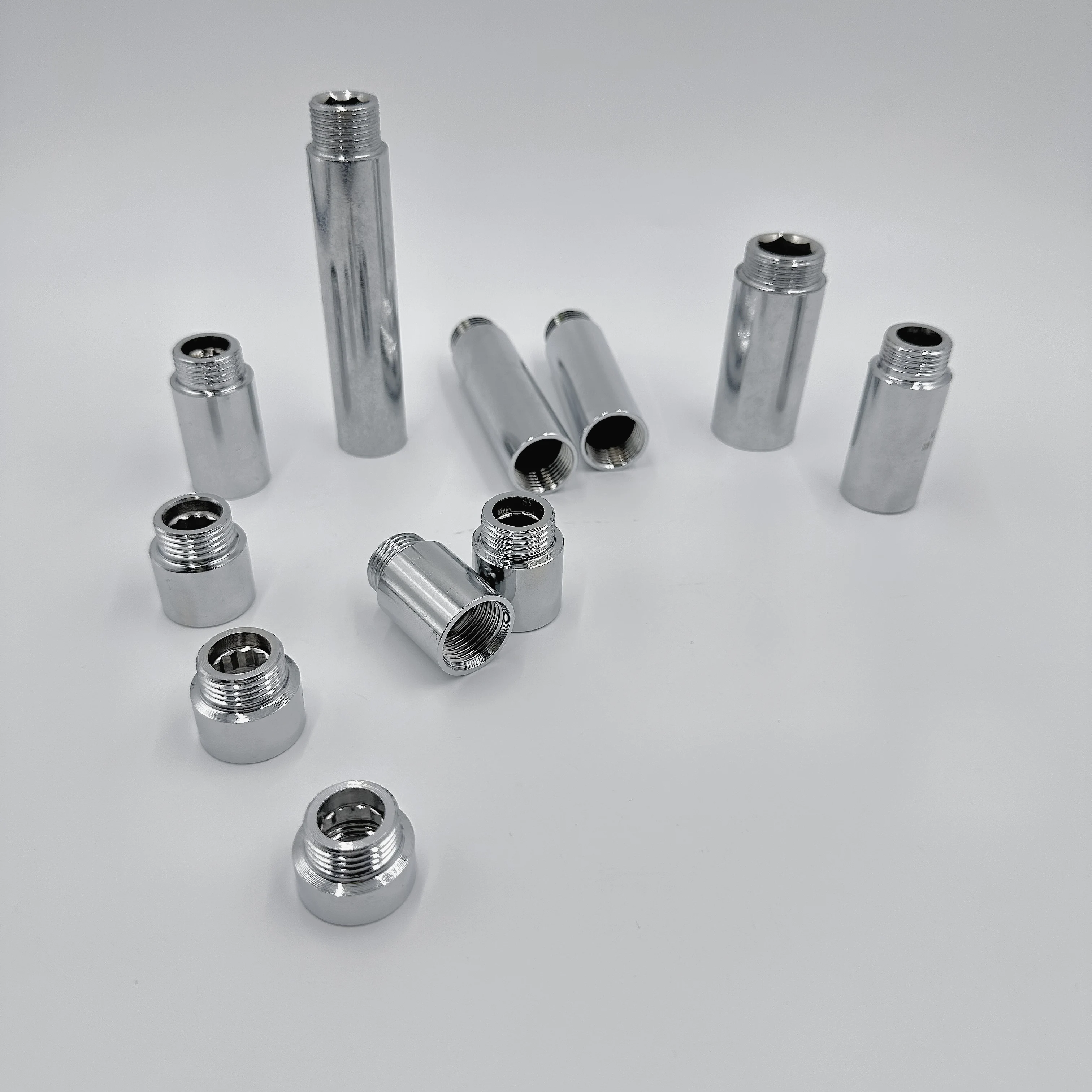 Customized 201 Stainless Steel Electroplated Extension Tube Wholesale Extension Joint Connection Pipe Fittings for Water Heater
