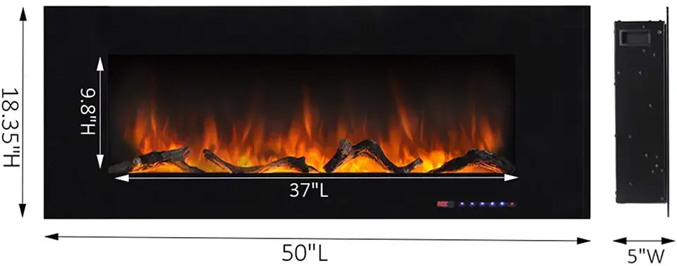 ultra slim wall mounted fireplace 24/28/36/40/48 inch best flame effect electric fire heat electric fireplaces