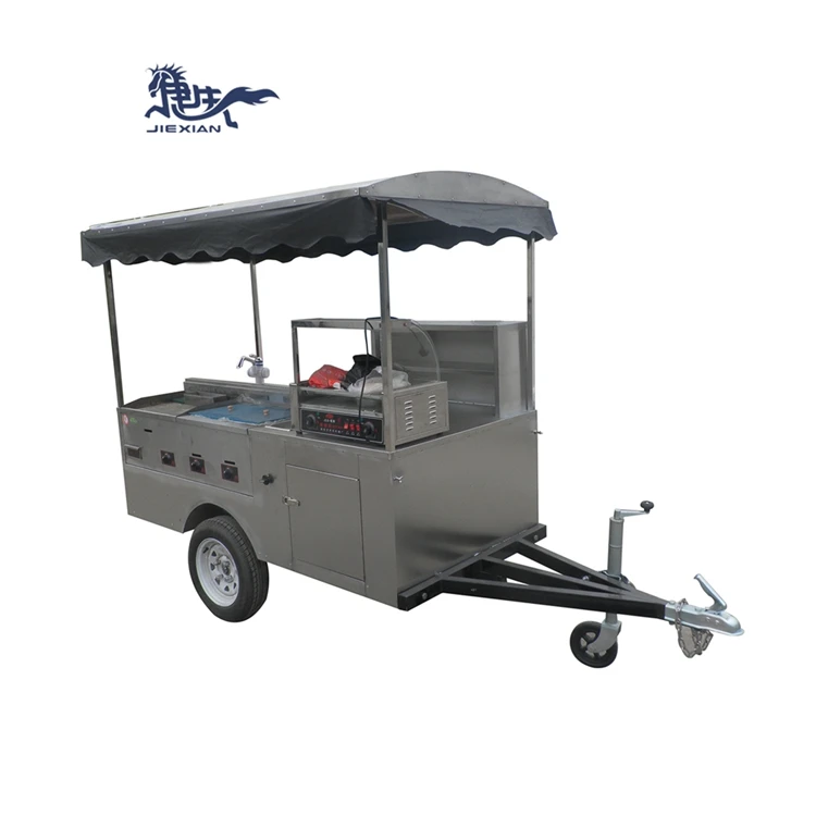 JX-HS200D carritos de comida hot dog cart,chariot hot dog taco food cart for sale tornado potato food cart