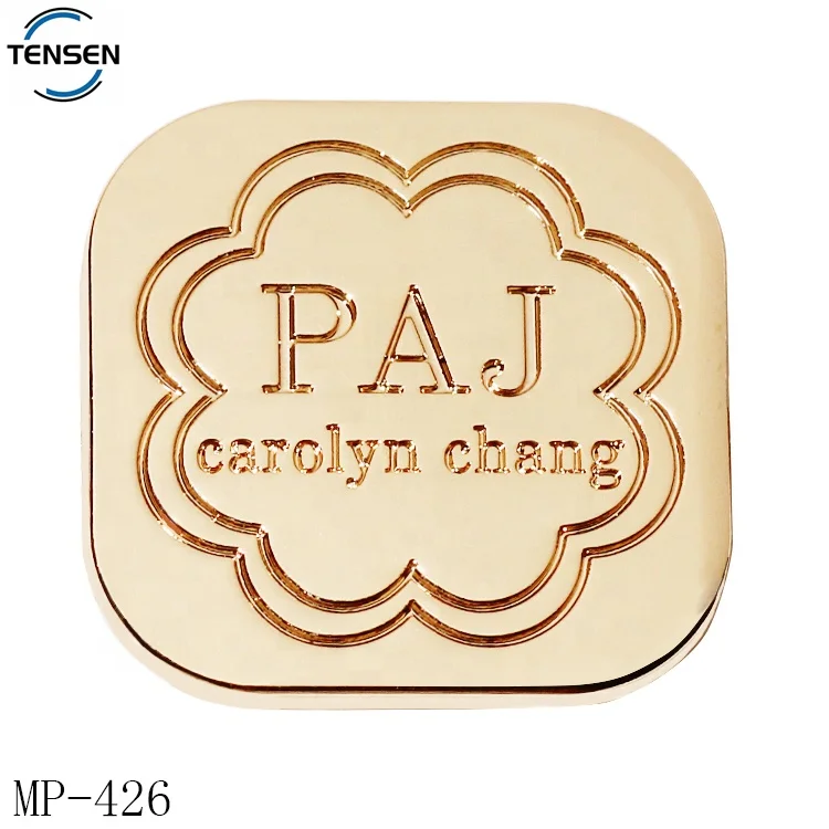 Antique brass furniture plate round logos self adhesive enamel name door number label badge with sticker