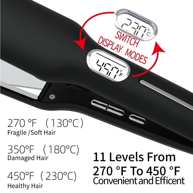 Professional 450 Degrees Infrared Flat Irons Ceramic Titanium Flat Iron Fast Portable Infrared Flat Iron Hair Straightener