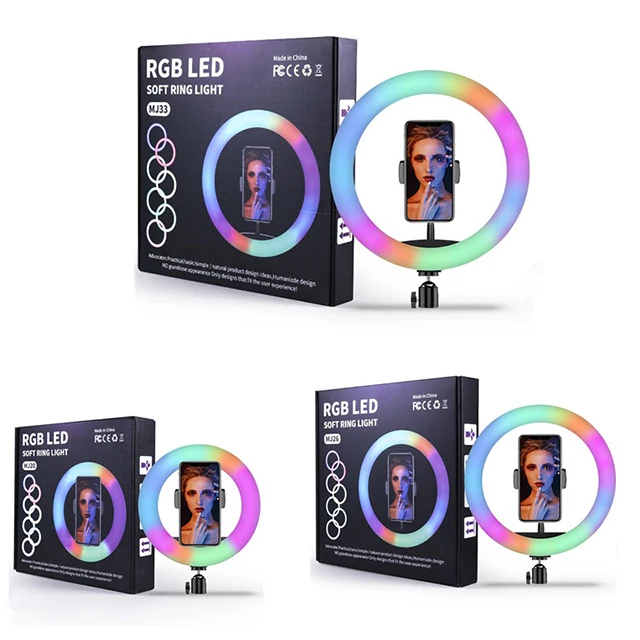 Оптовая продажа 10 дюймов RGB заполнить кольцевая лампа с штатив-Трипод стойка для макияжа видео дистанционного управления фотосъемкой 26 см кольцевой осветитель на светодиодах (LED)