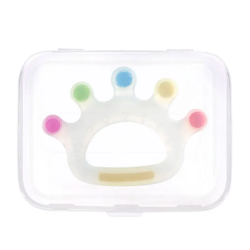 Wholesale Bpa Free Custom Safety Baby Toy Crown Silicone Teether