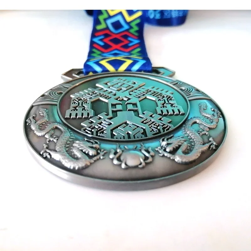 YIBAO Customized School or Corporate Honors Metal Customized Logo Medals and Trophies Football Medals Gold, Silver and Bronze
