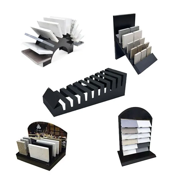 2024 Custom Countertop Quartz Ceramic Tile Sample Desk Rack Display Stand