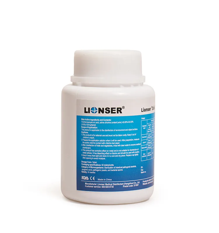 Lionser Chemical Effective disinfection sodium dichloroisocyanurate sdic 56% 60% effervescent tablets Effervescent Tablets