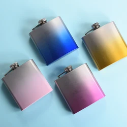 Food grade painting stainless steel portable whiskey custom jack daniels hip flask for men