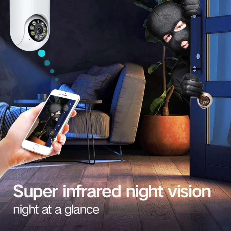 3MP WiFi Camera Icsee Home Smart Life Full HD IP Camera CCTV Mini Support 128GB Memory Card Surveillance Camera For House