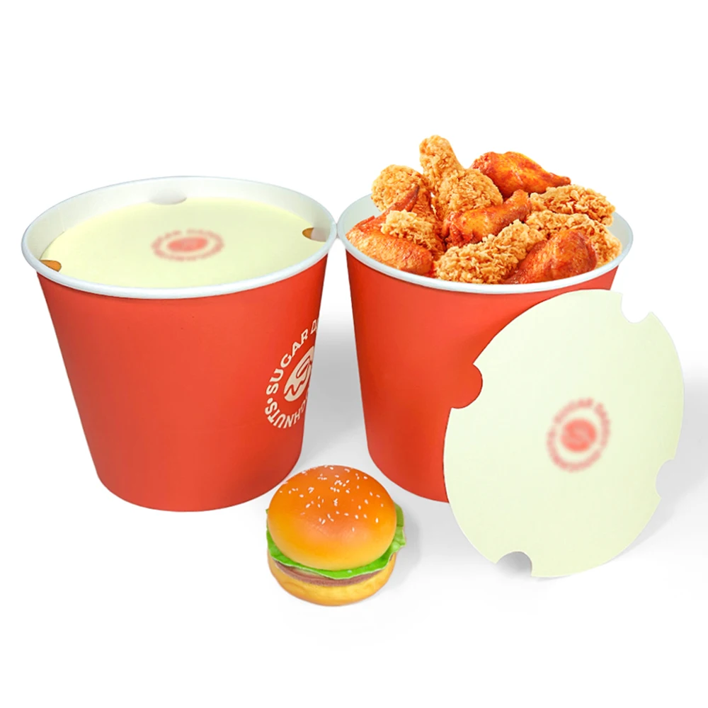 64oz 85oz 130oz Take Away Custom Print KFC Fried Chicken Paper Bucket