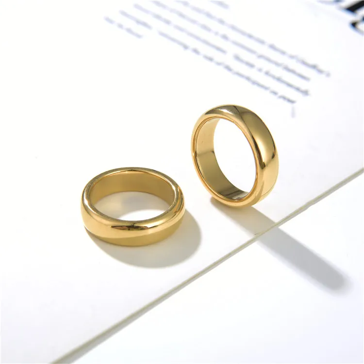 Natural stone hematite iron ore gemstone jewelry manufacturer Wholesale 6mm dome 14k gold color hematite ring for women and men