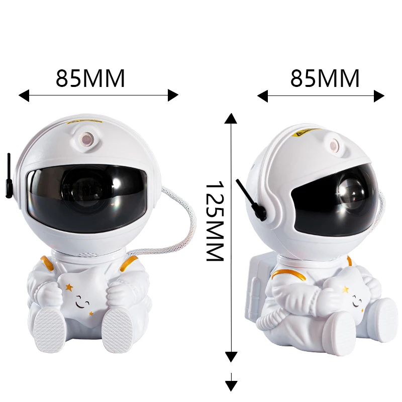 Multi-color Rotatable Mini Astronaut Projection Lamp Ocean Wave Star Light Galaxy Projector for Kids Adults Bedroom