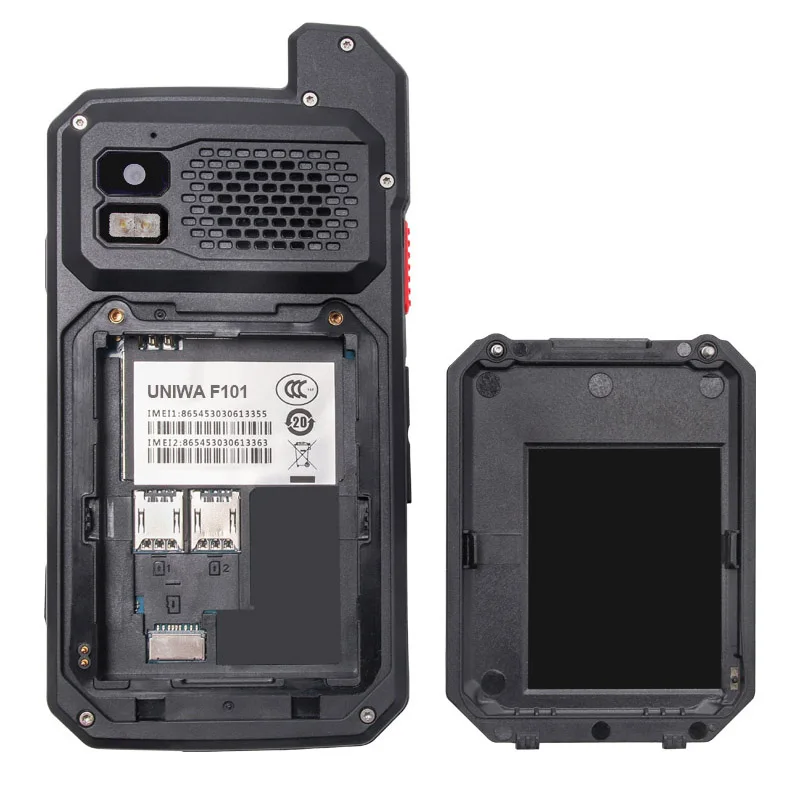 UNIWA F101 IP65 Real PTT Android 4G Handheld Smartphone Walkie Talkie with NFC Big Battery SIM Card and SOS Button PoC