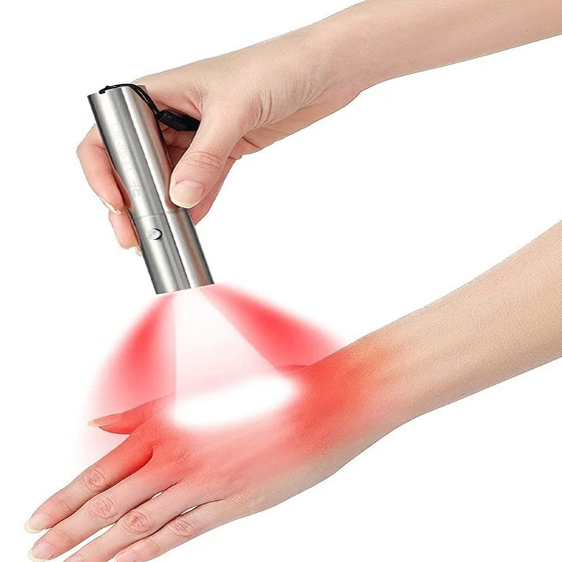 2024 New Mini Flashlight Torch Portable Red Infrared Therapy Light Lamp with Battery Pain Relief Therapy for Wound